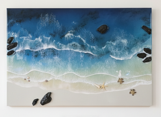 Beach Waves Epoxy Resin